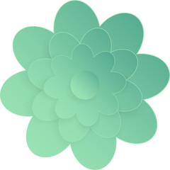 Flower, Element of floral paper cut. Paper cut of flower shape and spring symbol.