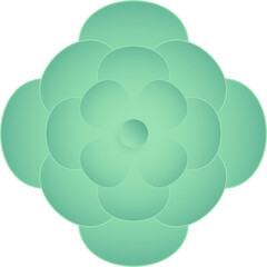 Flower, Element of floral paper cut. Paper cut of flower shape and spring symbol.