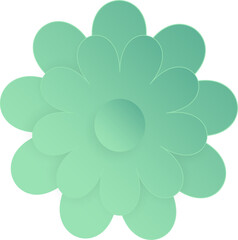 Fototapeta premium Flower, Element of floral paper cut. Paper cut of flower shape and spring symbol.