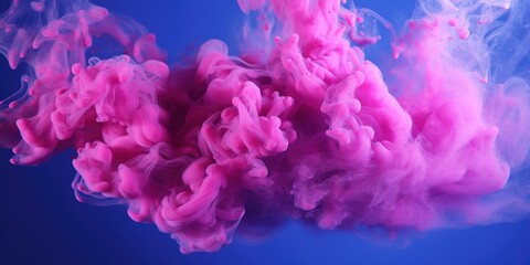 Obraz premium pink smoke background, colorful fog, abstract swirling touch ocean sea, acrylic paint pigment underwate, generative ai