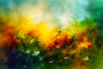 Fototapeta na wymiar Abstract colorful summer illustration. Created with Generative AI.
