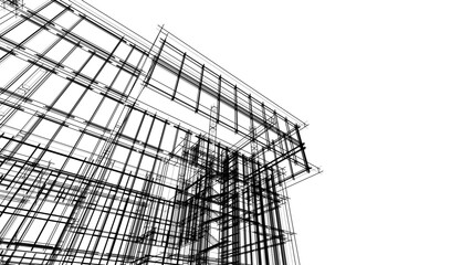 Obraz premium Modern office building concept 3d rendering