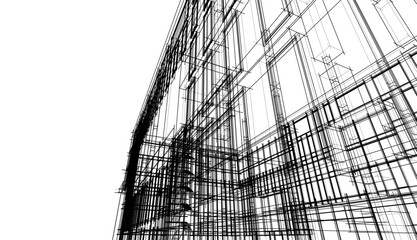 Modern office building concept 3d rendering