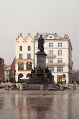 Obraz premium fountain in the square Poland 