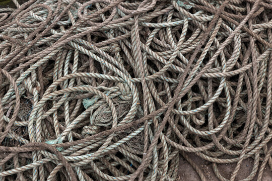 City of Eyemouth. Scotland. Berwickshire Scottish Borders. Coast Northsea. Harbour. Fishing Boats. Rope. 