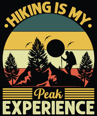 hiking T-shirt design bundle