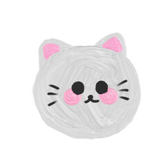 Fototapeta premium cute cat oil painting 
