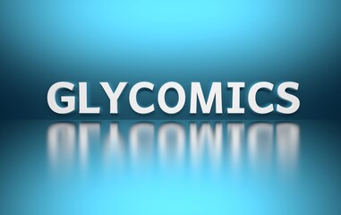 Blue background with bold blue text 