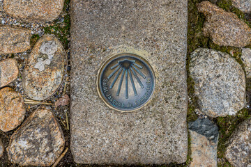 Coquille sur le chemin de Compostelle partant de la Cathédrale Notre-Dame-du-Puy au Puy-en-Velay