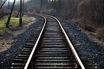 Obraz premium Railroad and railway tracks.