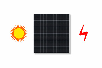 Fototapeta premium Solar panels photovoltaic power station. Alternative source of electricity. Green and clean energy power