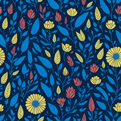 Spring flowers background. AI generated illustration