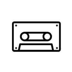 cassette tape caseta - vector icon,