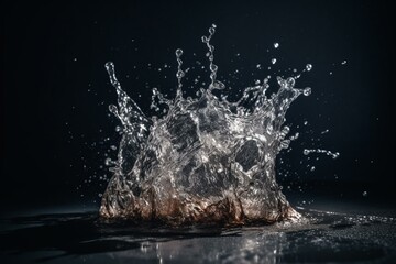 Obraz na płótnie Canvas Isolated splashes of water. Generative AI