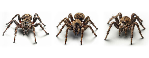 Spider animal collection isolated on white background, Generative AI