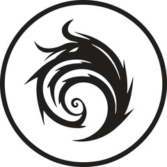 black tribal tattoo. tribal logo. vector illustration.