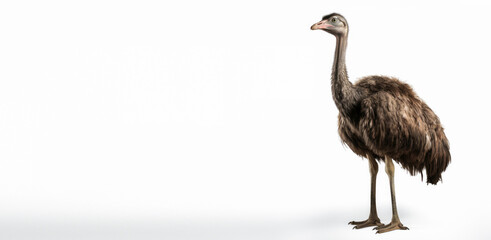 Obraz premium Ostrich animal isolated on white background, Generative AI