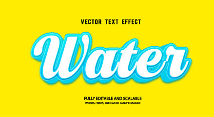 Water 3d Vector Editable Text Effect With Text Effect
