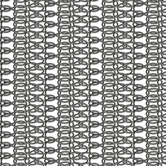 Original vector abstract geometric pattern in the form of woven metal chains on a white background