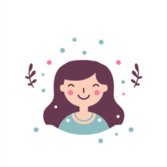 princess logo illustration for your design. Girl logo set