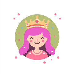 princess logo illustration for your design. Girl logo set