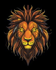 Obraz premium A powerful lion appeared, exuding majesty. (Generative AI)