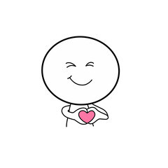 Cartoon face. Expressive eyes and mouth, smiling, crying and surprised facial expressions of the characters. Caricature comic emotion or doodle emoticon. Isolated vector illustration icons set