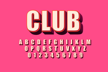 Vector of stylized modern font and alphabet