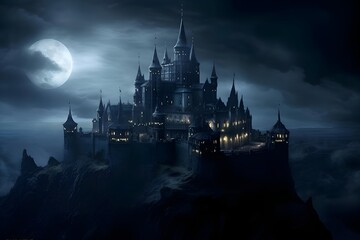 "Twilight's Embrace: Moonlit Magic at the Castle"aI