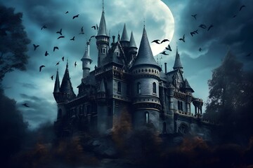 "Lunar Majesty: The Moonlit Castle"ai