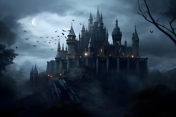 "Lunar Majesty: The Moonlit Castle"aI
