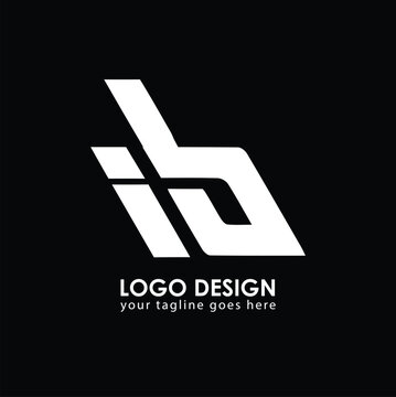 IB IB Logo Design, Creative Minimal Letter IB IB Monogram
