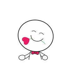 Cartoon face. Expressive eyes and mouth, smiling, crying and surprised facial expressions of the characters. Caricature comic emotion or doodle emoticon. Isolated vector illustration icons set