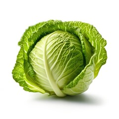 Obraz premium Cabbage isolated on white background (generative AI)