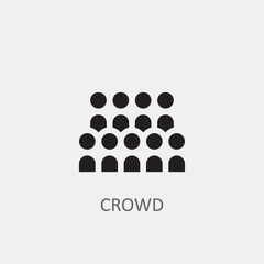 Fototapeta na wymiar Crowd vector icon, graphic illustration