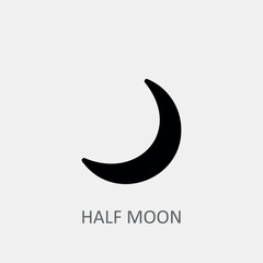 Fototapeta na wymiar Half moon vector icon, graphic illustration