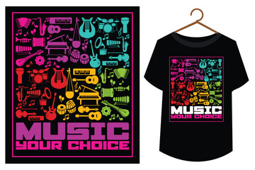 Music T-shirts Design Template