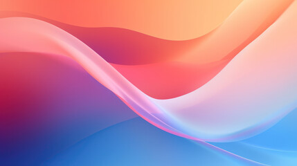 Obraz premium Transcendent Serenity: Delicate Interplay of Pink, Orange, and Blue. Generative AI
