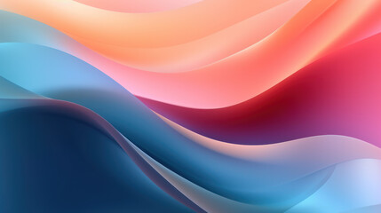 Fototapeta premium Ripples of Radiance: A Delicate Dance of Soft Pink and Bright Orange. Generative AI