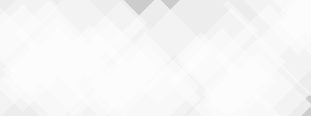Abstract white and gray geometric square  pattern on grey background.