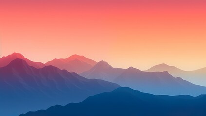 Fototapeta na wymiar sunrise in mountains - Generative AI art