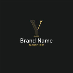 Elegant and Creative initial based logo with letter Y