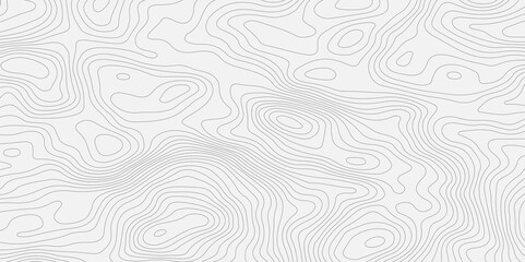 Abstract wave curved lines topographic contours map background. Abstract geographic wavy and curve grid lines map background. - obrazy, fototapety, plakaty