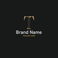 Elegant and Creative initial based logo with letter T