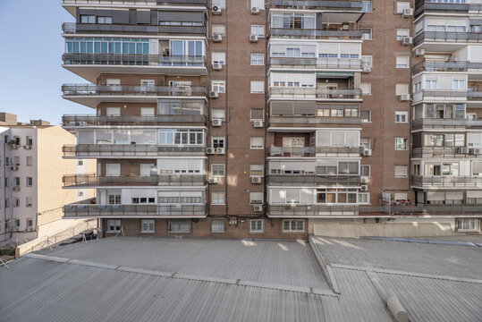 Interior Facade Of Urban Residential Buildings With A Courtyard