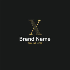 Elegant and Creative initial based logo with letter X