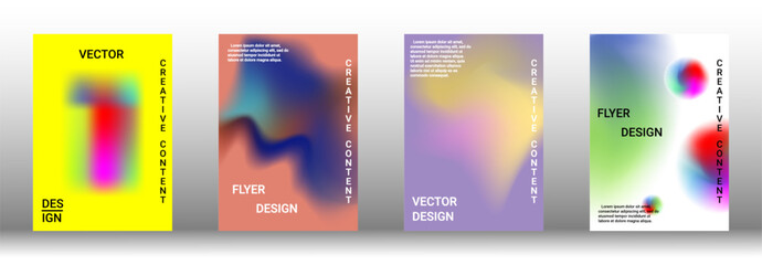 Artistic covers design. Creative fluid colors backgrounds. Set of abstract covers