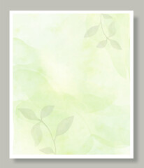 Watercolor abstract template background. Hand drawn floral illustration isolated on white. Vector EPS.
