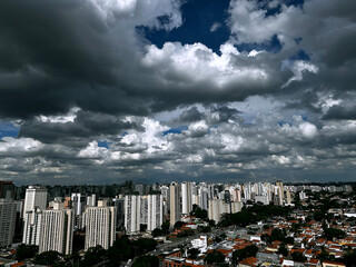 Panoramic view of the city of Sao Paulo, Brazil, South America.