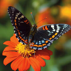 Fototapeta na wymiar butterfly on a flower created with Generative AI